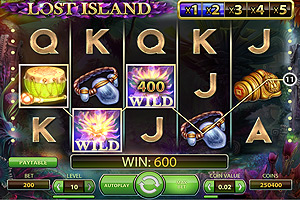 Machine à sous vidéo Lost Island sur le casino Tropezia Palace